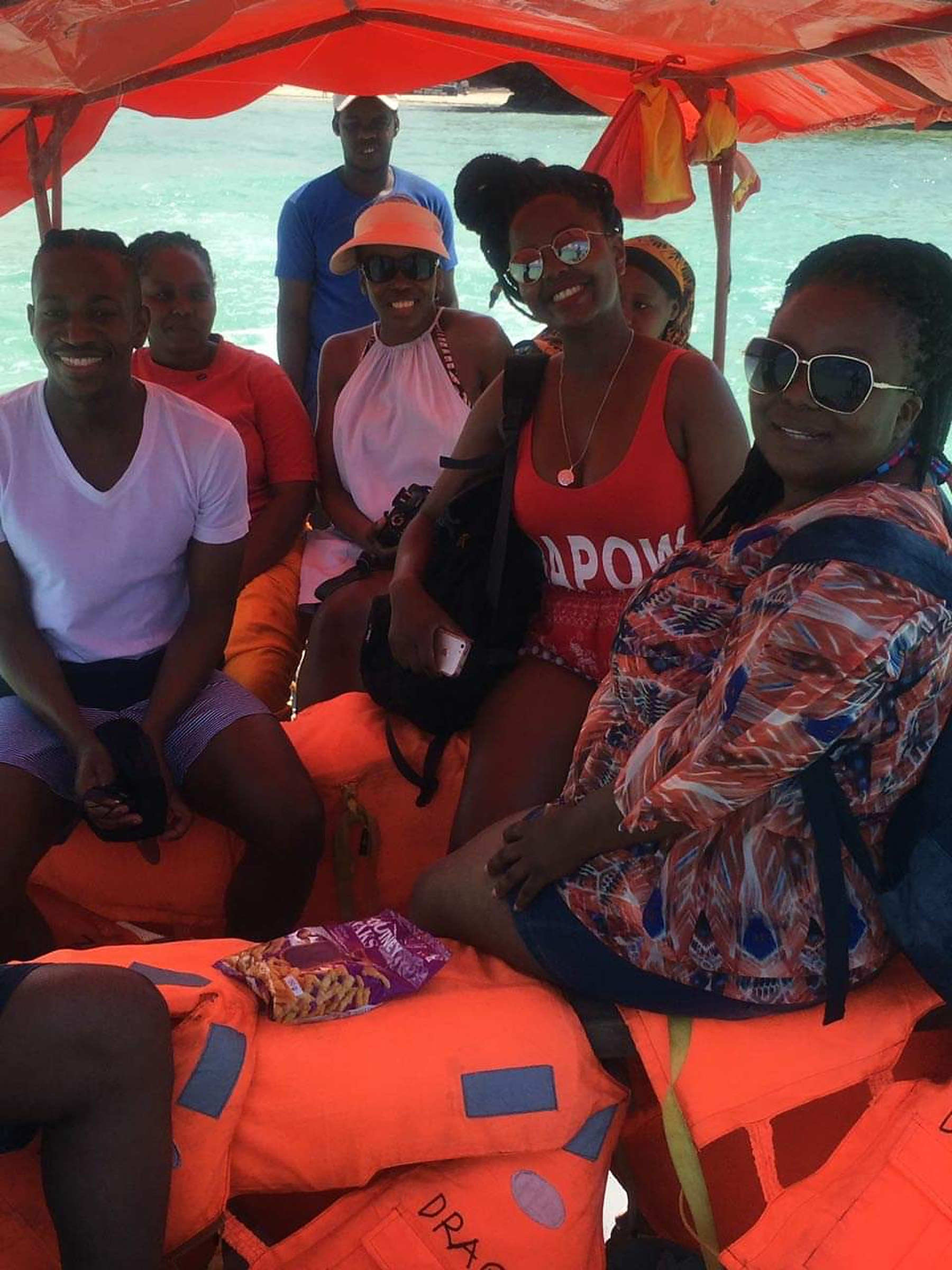 Guests on a boat trip