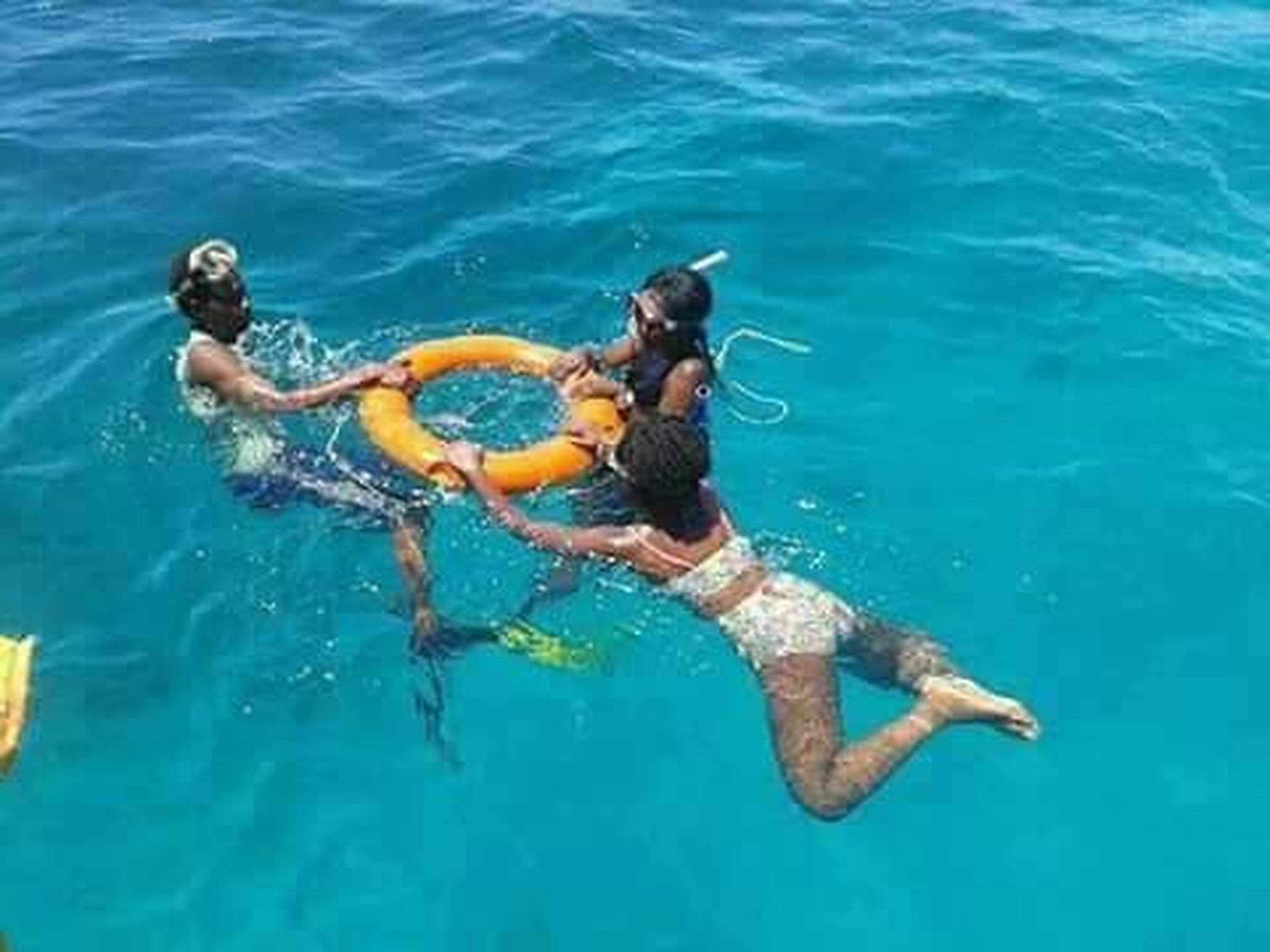 Snorkeling in clear water